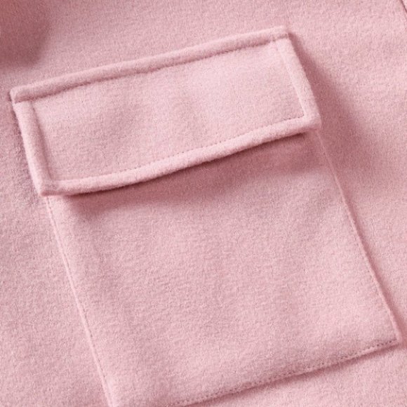 Baby Pink Mens Drop Shoulder Overcoat - Picture 4 of 4